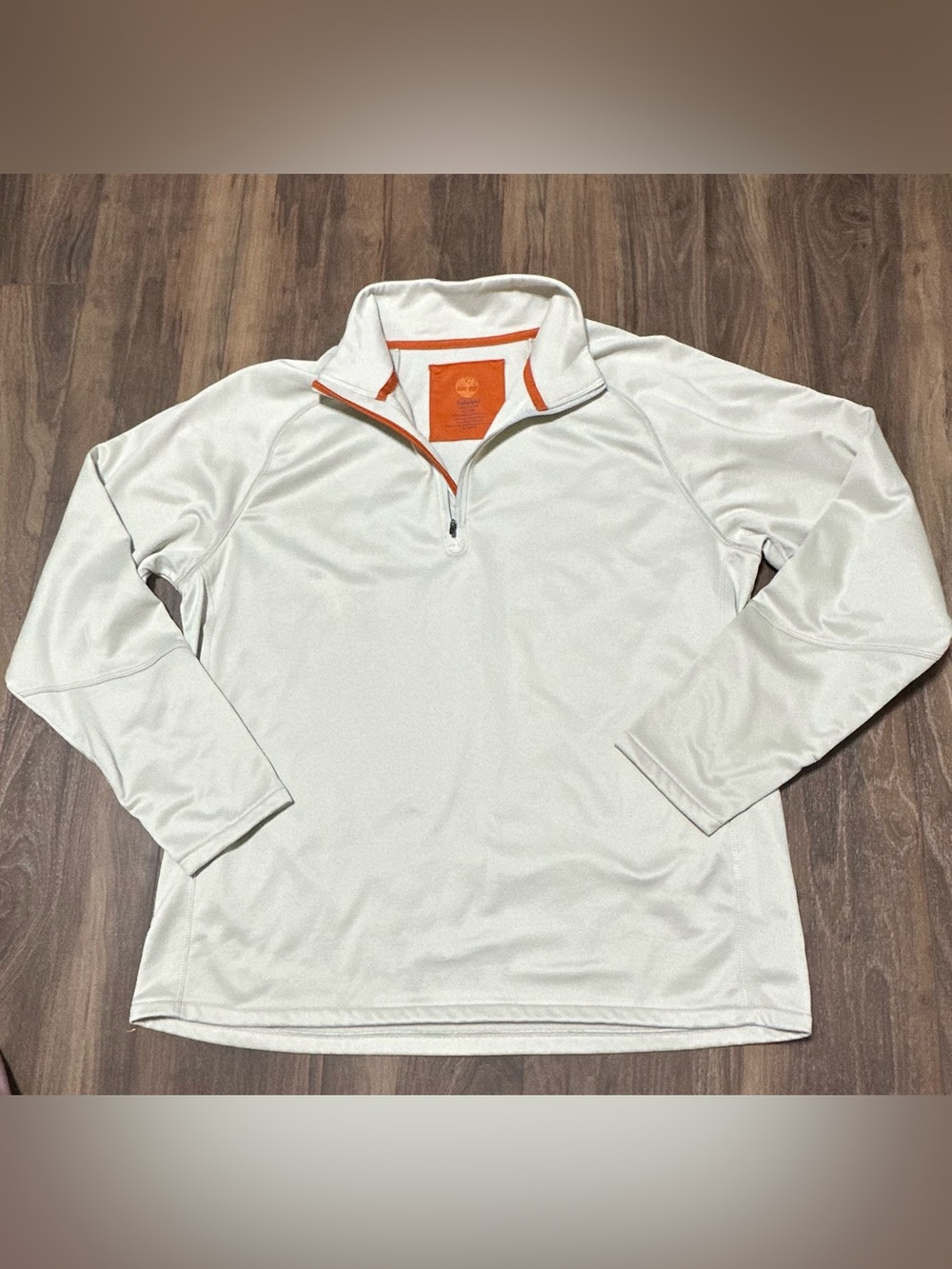 Timberland Men’s 1/4 Zip Performance Pullover Light Beige XL Long Sleeve